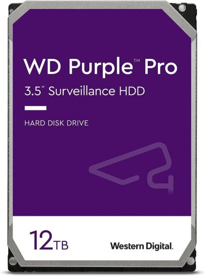 Жесткий диск для видеонаблюдения HDD 12Tb Western Digital Purple SATA 6Gb/s 256Mb 7200rpm 3,5" WD121PURX-78