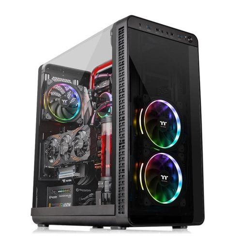 Корпус Thermaltake View 37 RGB Plus/Black/Win/Riing Plus RGB H14 RGB Fan*3, CA-1J7-00M1WN-01