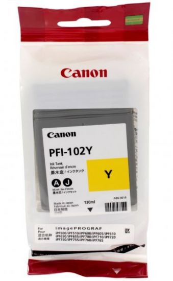 Cartridge Canon/PFI-102Y/Ink/№102/yellow/130 ml