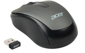 Мышь Acer OMR134 серый оптическая 1000 DPI беспроводная USB для ноутбука 3 кнопки (ZL.MCEEE.01H)