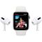 Apple Watch Nike Series 6 GPS, 40mm Silver Aluminium Case with Pure Platinum/Black Nike Sport Band - Regular, Model A2291