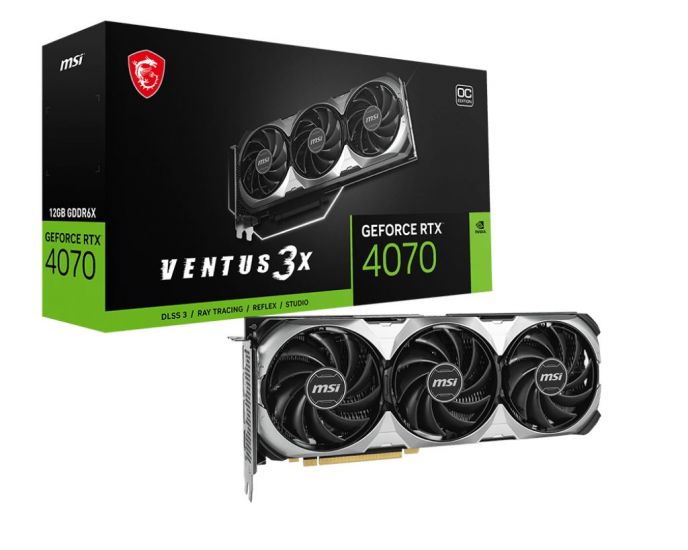 Видеокарта MSI GeForce RTX4070 VENTUS 3X E 12G OC, 12G GDDR6X HDMI 3xDP RTX 4070 VENTUS 3X E 12G OC