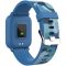 Teenager smart watch, 1.3 inches IPS full touch screen, blue plastic body, IP68 waterproof, BT5.0, multi-sport mode, built-in kids game, compatibility with iOS and android, 155mAh battery, Host: D42x W36x T9.9mm, Strap: 240x22mm, 33g