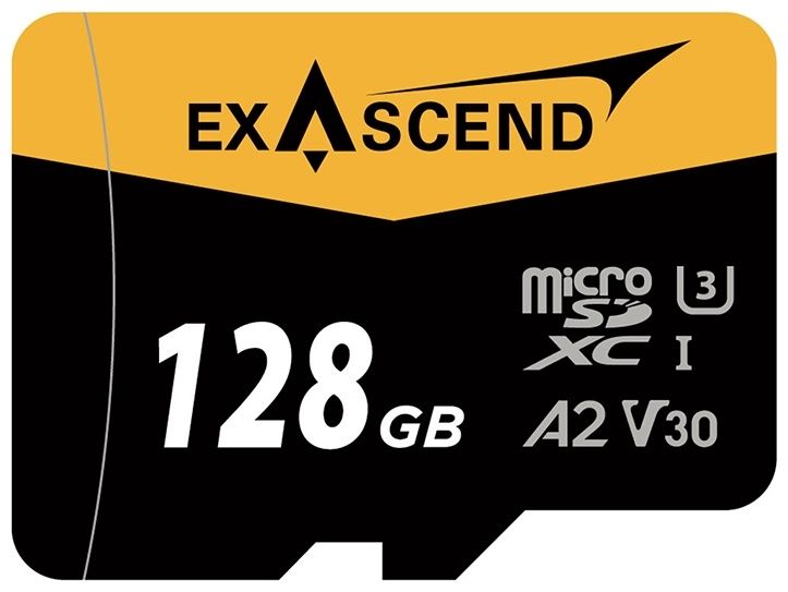 Карта памяти MicroSD Exascend Catalyst, 128Gb, SDXC I, UHS-I (V30), R175/W150 +SD adapter