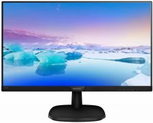 Монитор 23,8" PHILIPS 243V7QJABF (00/01) IPS 1920x1080 75Hz 4мс 250кдм 1000:1 200M:1 1-Sub 1xD-Sub 1xHDMI 1xDP1.2, Колонки 2x2W, Угол Обзора: 178/178. Цвет:Черный