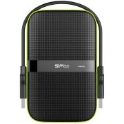 Silicon Power Armor - A60 5TB Portable HDD USB 3.2 Gen1 Black/Green, Shockproof MIL-STD 810G Method 516.6 Procedure IV, Water-resistant IPX4, LED light