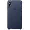 iPhone XS Max Leather Case - Midnight Blue, Model