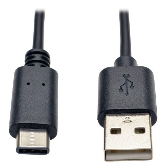 Кабель Vention USB 2.0, A Male to C Male, 5A Cable 0.25м, Black, PVC type