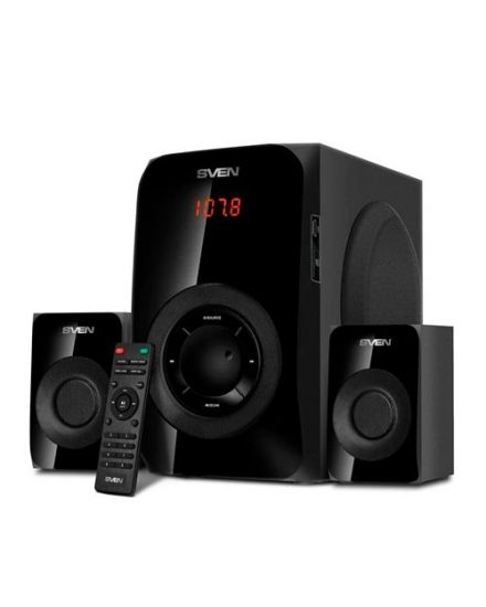 SVEN Колонки MS-2020, черный (55W, FM, USB/SD, Display, RC, Bluetooth) /