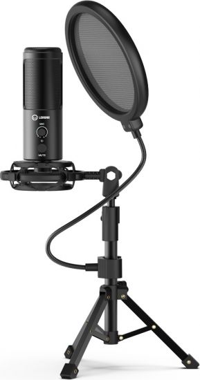 Микрофон Lorgar Voicer 721 USB-C/2,5м/3,5mm/LED-индикатор/360°-180°/50Гц 18кГц/-40дБ±3дБ/110дБ/16bit