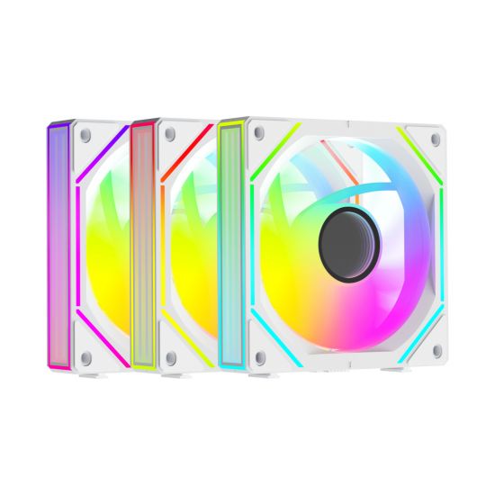 Вентилятор для корпуса Ocypus Gamma F12 UNI WH ARGB 3-IN-1 3x(123x120x25mm) 800-1800RPM 53CFM Белый