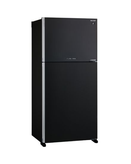 Холодильник Sharp SJXG60PMBK с верхним расположением морозильной камеры, black (600(422 178),A  ,Full No Frost/Hybrid Cooling/Extra-Cool, J-TECH Inverter, 865 x1870 x740)
