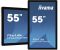 55" Touchscreen LCD monitor UHD 4K, VGA, 2xHDMI, DP, USB, open frame,  PCAP, 3840x2160, 1A1DP2H, Face-up