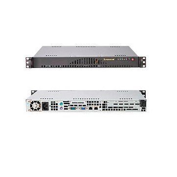 Supermicro Server Chassis CSE-512L-200B, 1U, MB ATX max size 12x9.6, 2x3.5 Internal Drive Bays, 1xFH slots, 200W PS, 1xFan, Black