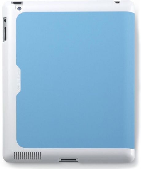 Wake Up Folio (C-IP3F-SCWU-BW) футляр для iPad 2, iPad 3 и iPad 4--го поколения с функцией автоматической разблокировки/блокировки iPad, с белой пластиковой защитной крышкой для задней поверхности iPad и складной внешней светло-голубой крышкой с функцией