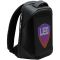 LEDme backpack, animated backpack with LED display, Polyester TPU material, Dimensions 42*31.5*15cm, LED display 64*64 pixels, black