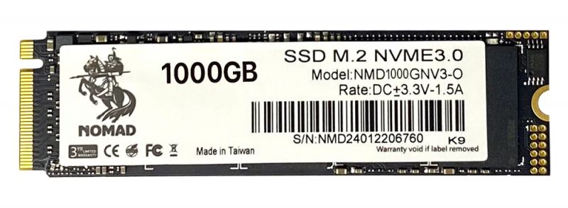 Твердотельный накопитель 1000GB SSD NOMAD M.2 2280 PCIe3.0 NVMe R3090MB/s W1950MB/s NMD1000GNV3-O