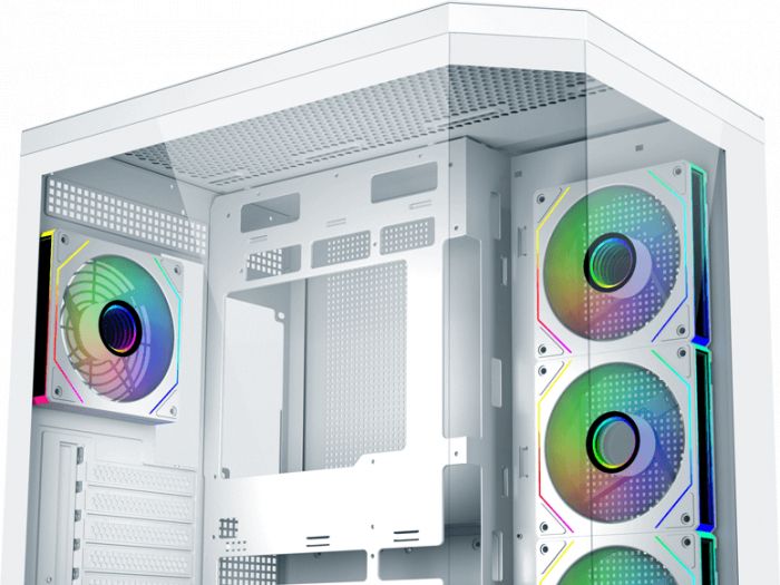 Корпус FSP U580-WA, ULTRA Tower ATX, ATX(BTF), M-ATX, Mini-ITX, VGA up to 415mm, 7xARGB FAN,White