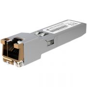 Ubiquiti UACC-CM-RJ45-MG SFP+ to RJ45 adapter, 1/2.5/5/10 GbE is a RJ45 transceiver that can be inserted into an SFP port in order to connect a copper Ethernet cable