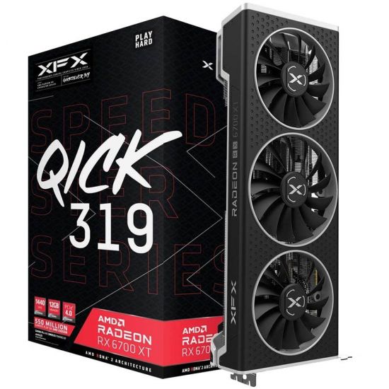 Видеокарта XFX Radeon RX 6700 XT Black Speedster Qick 319 RX-67XTYPBDP 12GB
