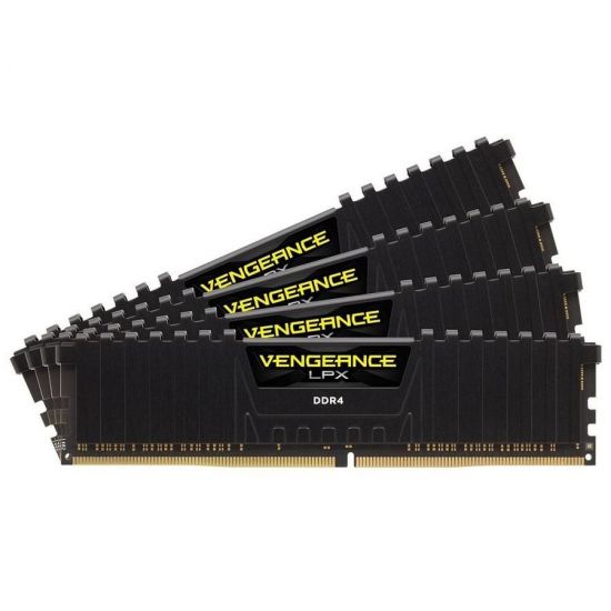 Corsair DDR4, 4000MHz 32GB 4x8GB DIMM, Unbuffered, 19-23-23-45, 1R, XMP 2.0 Vengeance LPX Black, 1.35V, includes Vengeance Airflow Fan, EAN:0840006609070
