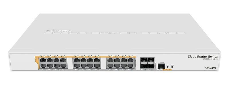 Сетевой коммутатор MikroTik CRS328-24P-4S+RM  Cloud Router Switch, 24x1000 (All PoE, 500W), 4SFP+