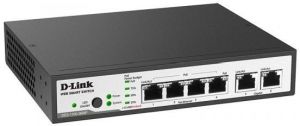 D-Link DES-1100-06MP/A1A  Нас-мый  комм 2 уровня 4 порта 10/100 с PoE   2 10/100/1000 /
