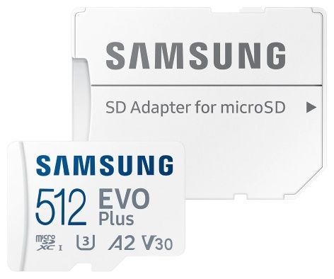 Карта памяти 512GB Samsung EVO Plus UHS-I microSDXC Adapter, Class 10, MB-MC512KA/EU