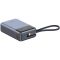 CANYON power bank OnPower 600 built-in cable 20000 mAh PD65W Dark Grey