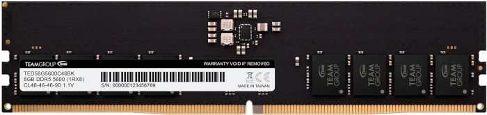 ОЗУ Team Group Elite DIMM DDR5 8Gb, 5600MHz, CL46, 1.1v, TED58G5600C4601