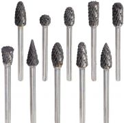 Набор шарошек металлических разнопрофильных по металлу ''PROFI''10пр.(Ø хвостовика 3мм),в пластик. ф 48473 F-61710