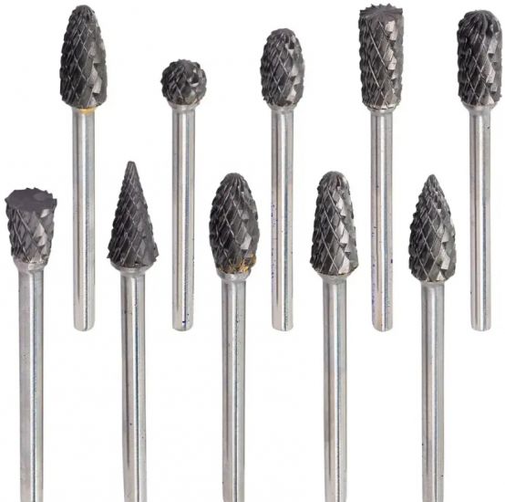 Набор шарошек металлических разнопрофильных по металлу ''PROFI''10пр.(Ø хвостовика 3мм),в пластик. ф 48473 F-61710