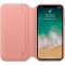 iPhone X Leather Folio - Soft Pink