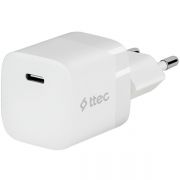 ttec SmartCharger 30W PD USB-C Travel Charger, White