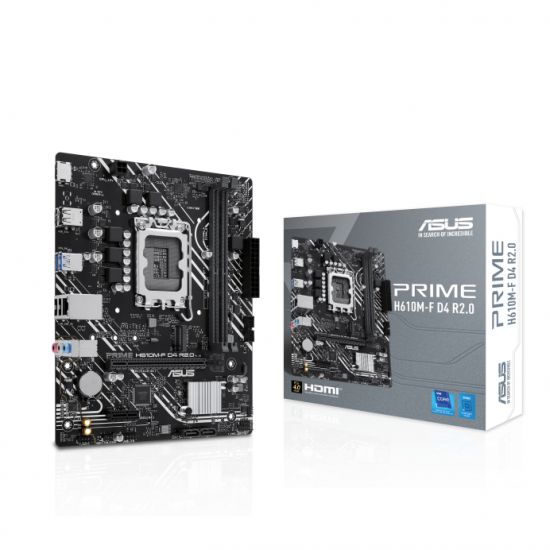 Сист.плата ASUS PRIME H610M-F D4 R2.0, H610, 1700, 2xDDR4, PCI-E x16, M2, SATA, HDMI, BOX