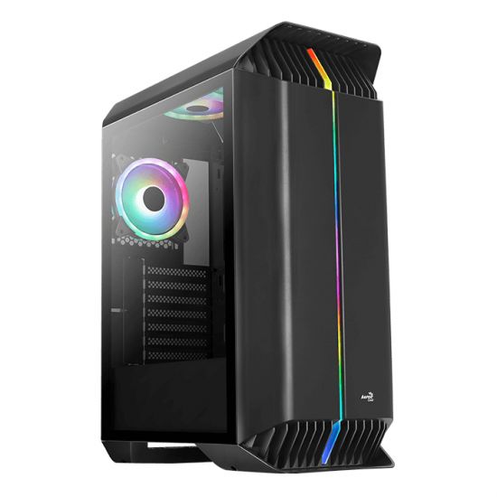 Kорпус Aerocool Gladiator Duo-G-BK-v1,ATX/Micro ATX,USB 2*3.0,HD-Audio+Mic, Кулер 3*12см ARGB,Без Б/П, Чёрный