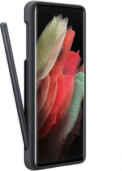 Чехол для Galaxy S21 Ultra Silicone Cover with S Pen EF-PG99PTBEGRU, black