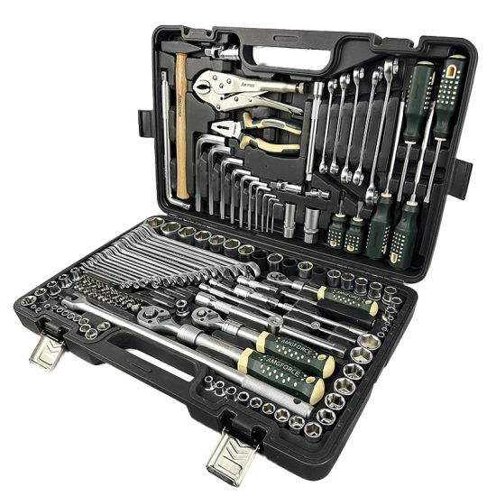 Набор инструментов 142+4пр. 1/4''3/8''1/2''(6гр.)(4-32мм) + телескоп трещотка AMG006 AMG-146L775