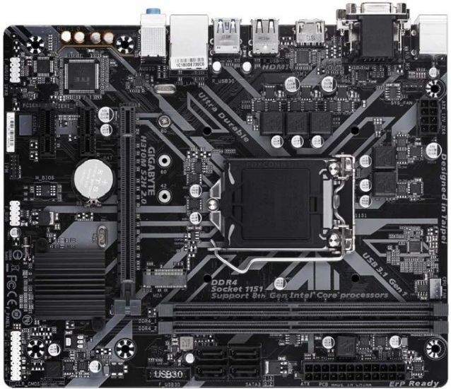 Материнская плата Gigabyte H310M S2H 2 Intel H310 LGA1151 2xDDR4 4xSATA3 D-Sub DVI HDMI M.2 mATX
