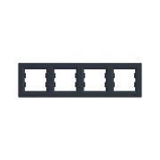 Рамка горизонтальная SE EPH5800471 Asfora 4 постовая антрацит