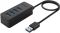 USB Хаб ORICO W5P-U3-100-BK-BP <USB3.0x4, MicroUSB, Black, 1m, 77.4*31.5*22mm>