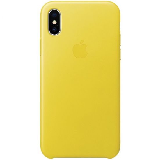 iPhone X Leather Case - Spring Yellow