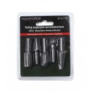 Набор шарошек металлических разнопрофильных по пластику и дереву 10пр.(Ø хвостовика 6мм),в блистере Rock FORCE RF-61712A 48570