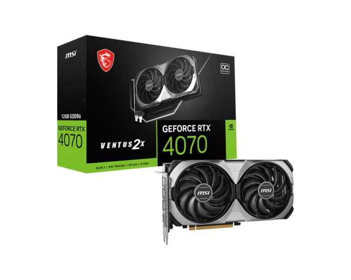 Видеокарта MSI GeForce RTX 4070 VENTUS 2X E1 12G, 12G GDDR6X HDMI 3xDP RTX 4070 VENTUS 2X E 12G