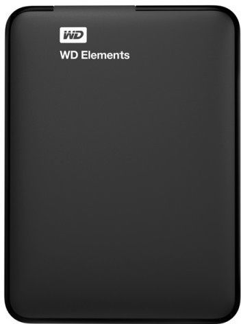 Внешний HDD Western Digital 1Tb Elements Portable 2,5" WDBUZG0010BBK-WESN USB3,0 Black, Большая емкость в изящном корпусе, Максимальная скорость передачи данных, Программа резервного копирования, Высокое качество,