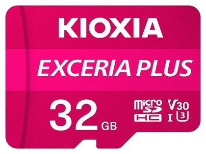 KIOXIA LMPL1M032GG2; 32GB microSD KIOXIA Exceria Plus (M303) UHS I U3 with adapter