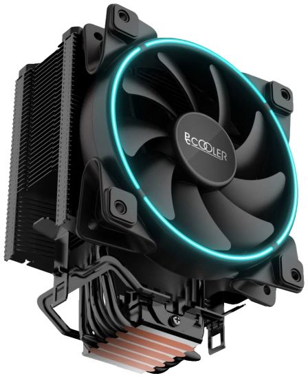 Вентилятор для процессора PCCooler GI-X5B Blue Led TDP 160W 4-pin Intel LGA 115x/AM4/AM3/AM3 /AM2/AM2 / GI-X4B Black