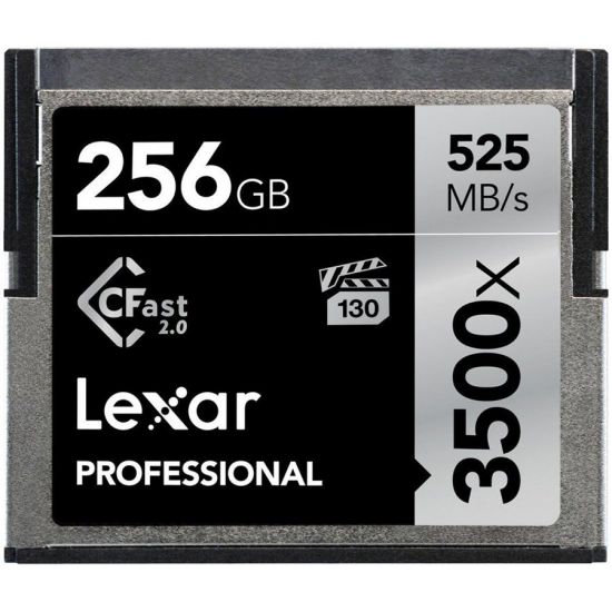 LEXAR 256GB  Professional 3500x CFast 2 card, up to 525MB/s read 445MB/s write