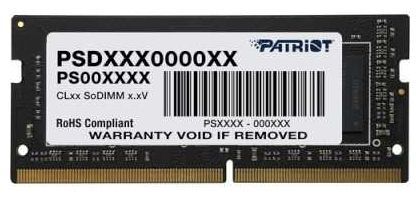 Оперативная память SODIMM DDR4 PC-25600 (3200 MHz) 32Gb PATRIOT (память для ноутбуков) <2x8, 1.2V>