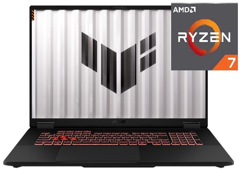Ноутбук Asus TUF Gaming A18 FA808UH-S8050 18″ WUXGA IPS 144 Hz / AMD Ryzen™ 7 260 / 16 GB / 512 GB SSD / NVIDIA RTX 5050 8 GB / Без ОС / Серый (90NR0NM1-M002H0)